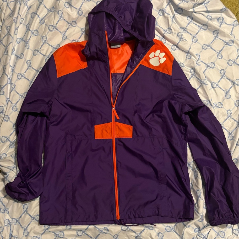 Men's Columbia Purple Clemson Tigers Flashback Full-Zip Windbreaker Jacket